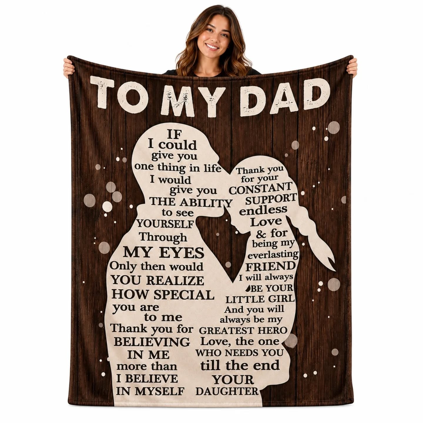To My Dad From Your Daughter Gift Blanket (50'x60') – view 1