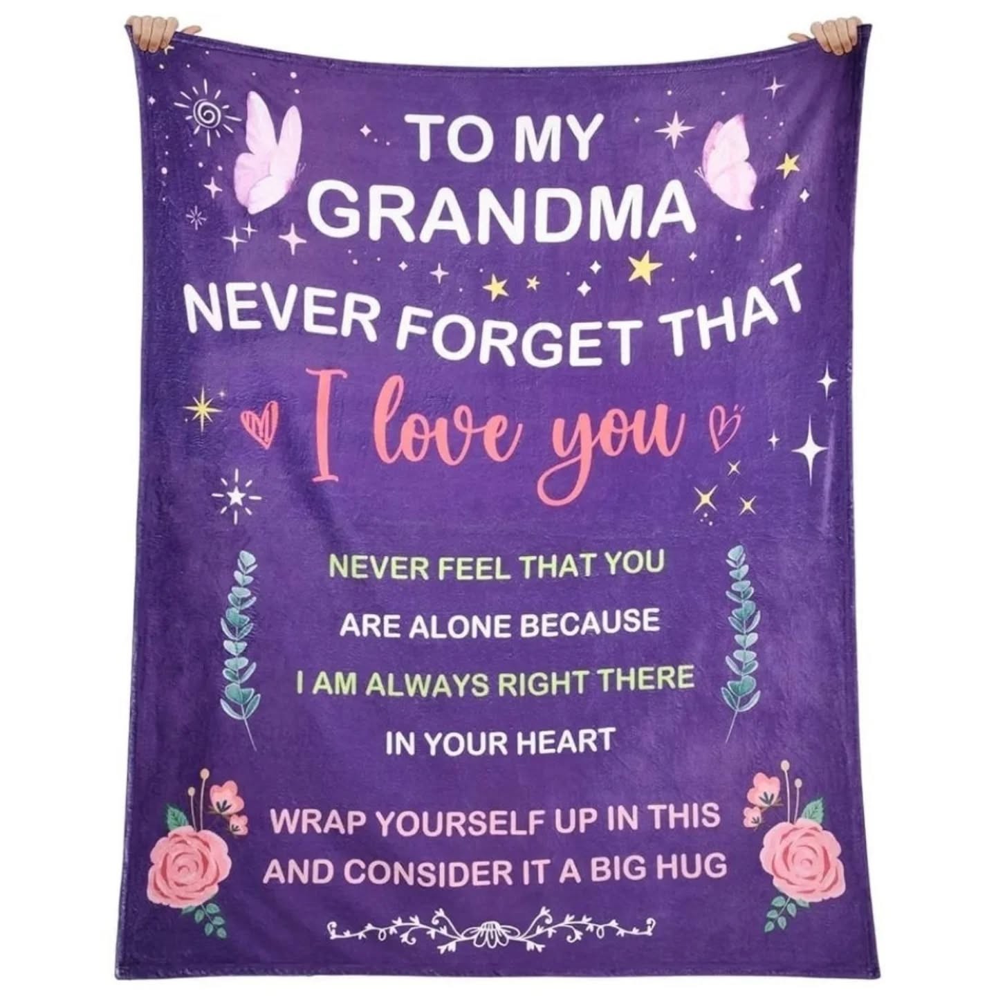 To My Grandma, I Love You Purple Blanket (50'x60') – view 1