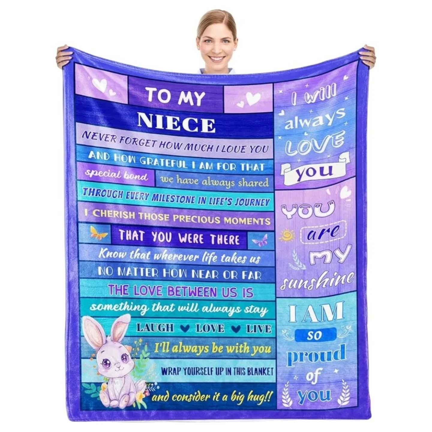To My Niece, Never Forget How Much I Love You Appreciation Blanket – view 1