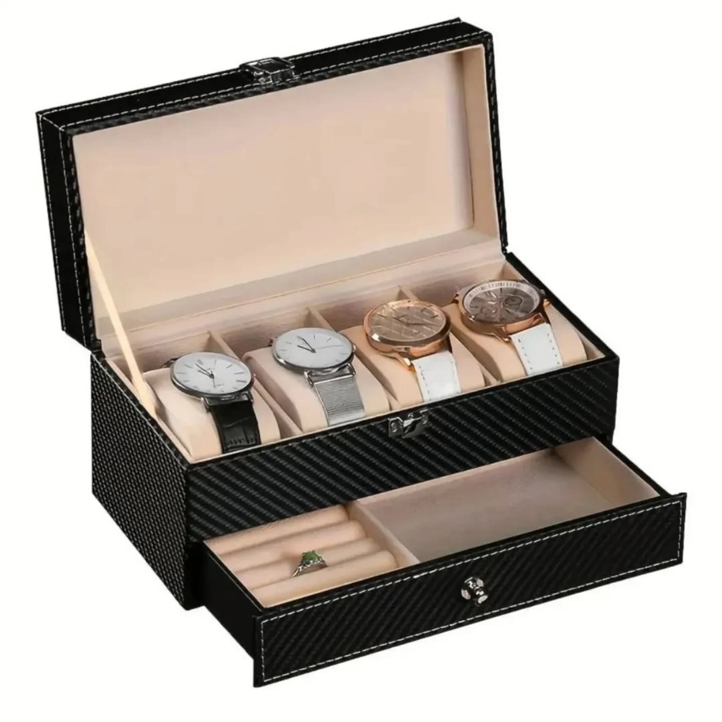 Two Layer Watch & Jewelry Organizer Box – view 1