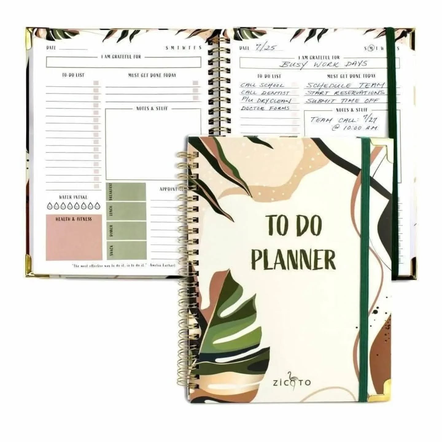 Undated To Do Planner With Motivational Quotes – view 1
