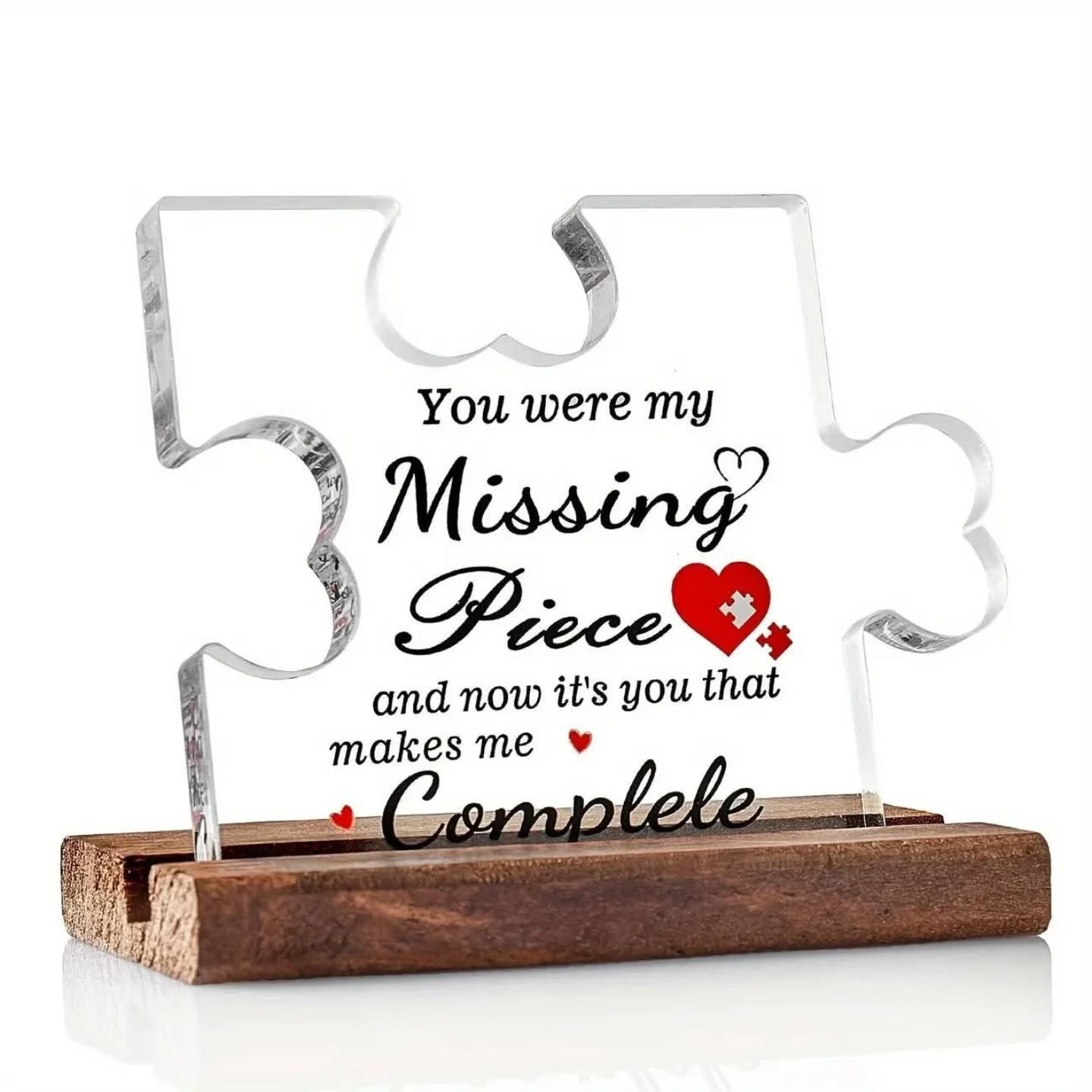 You Were The Missing Piece Acrylic Puzzle Piece With Stand – view 1