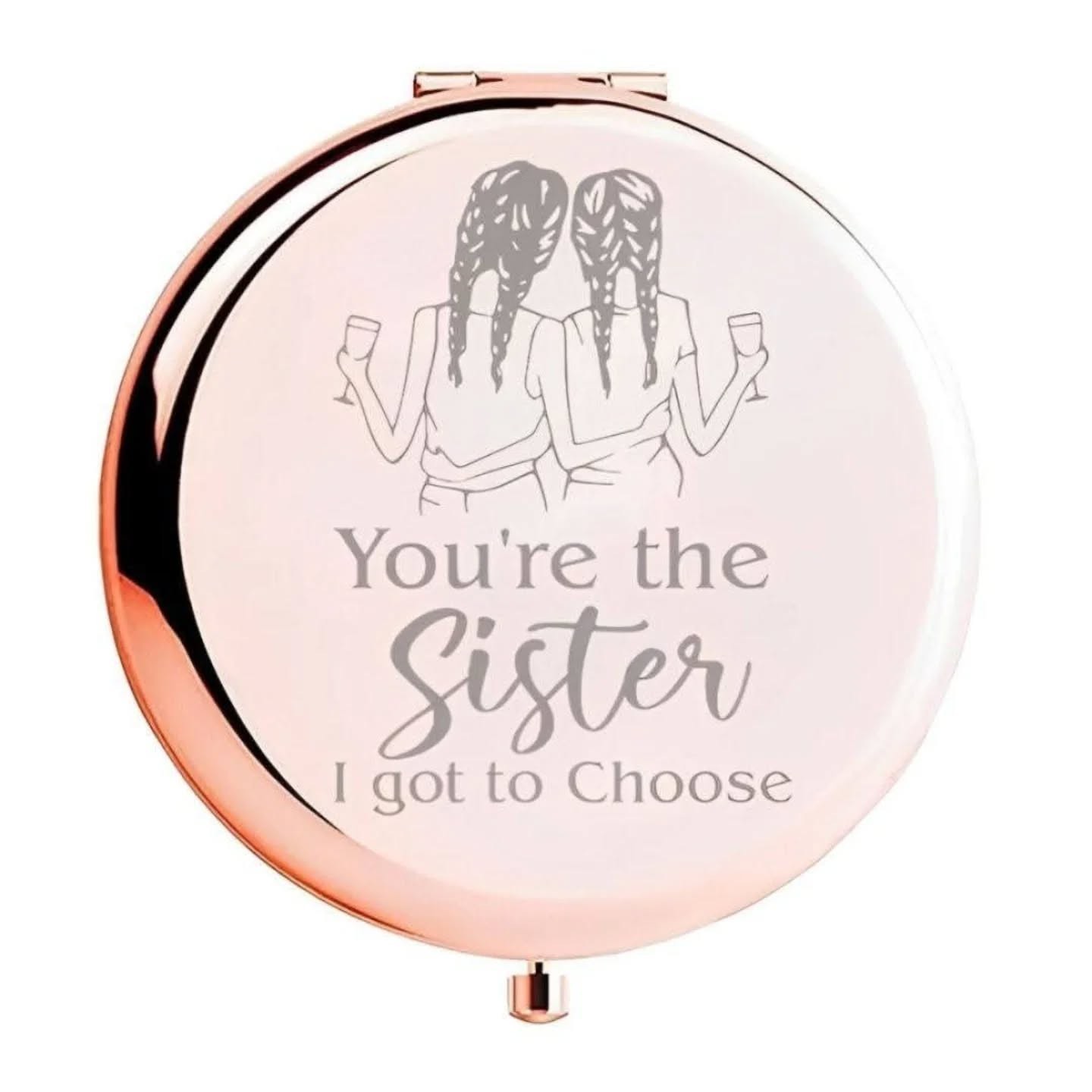 You're The Sister I Got To Choose Rose Gold Compact Mirror, Boxed – view 1